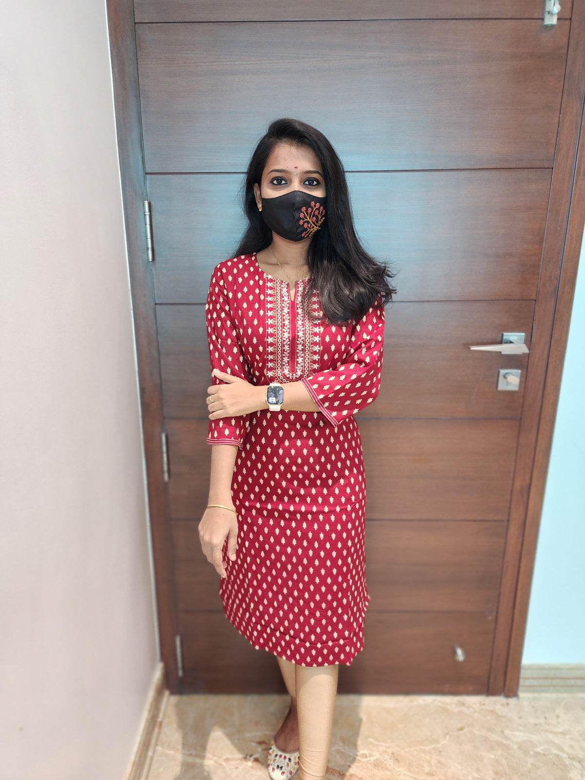 Office Wear Kurti (Embroidery) (4042)c