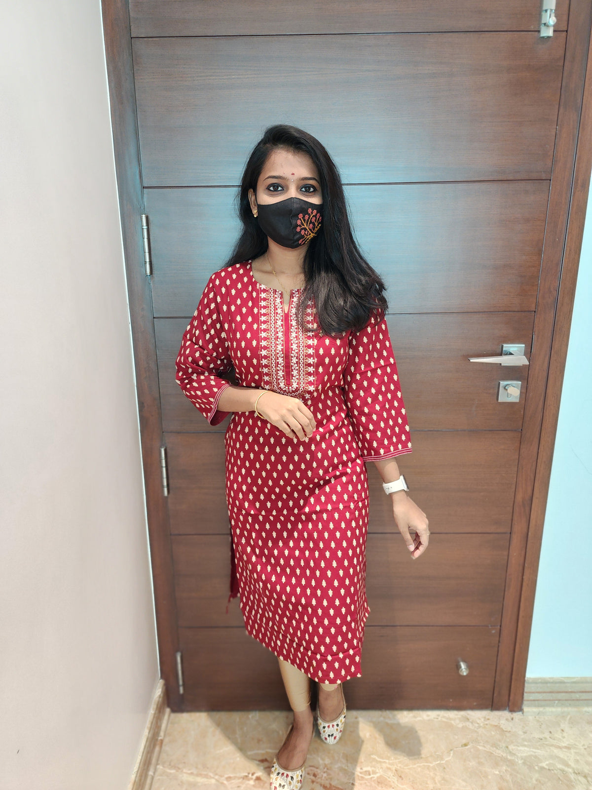 Office Wear Kurti (Embroidery) (4042)c