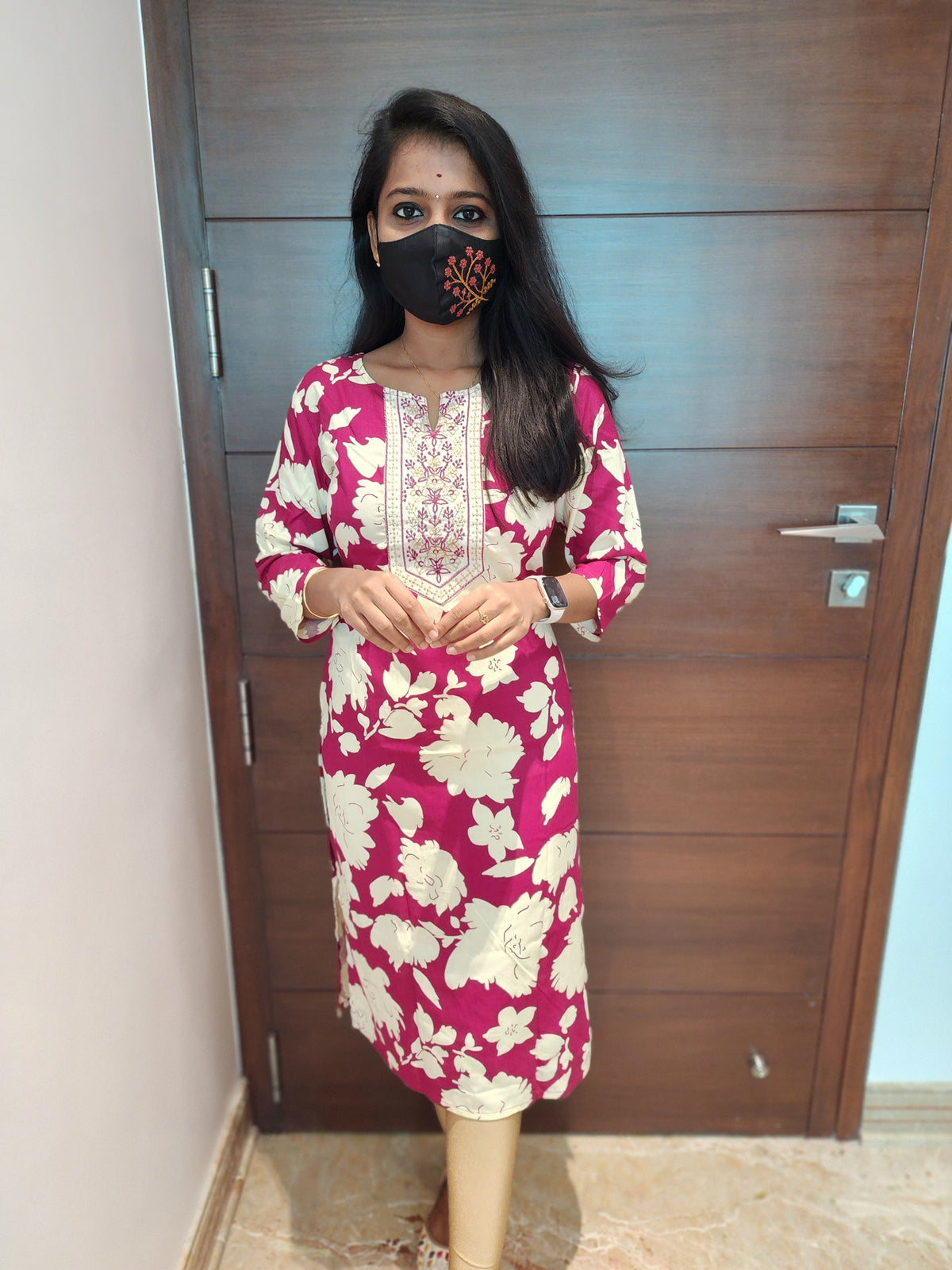 Office Wear Kurti (Embroidery) (4340)(c)