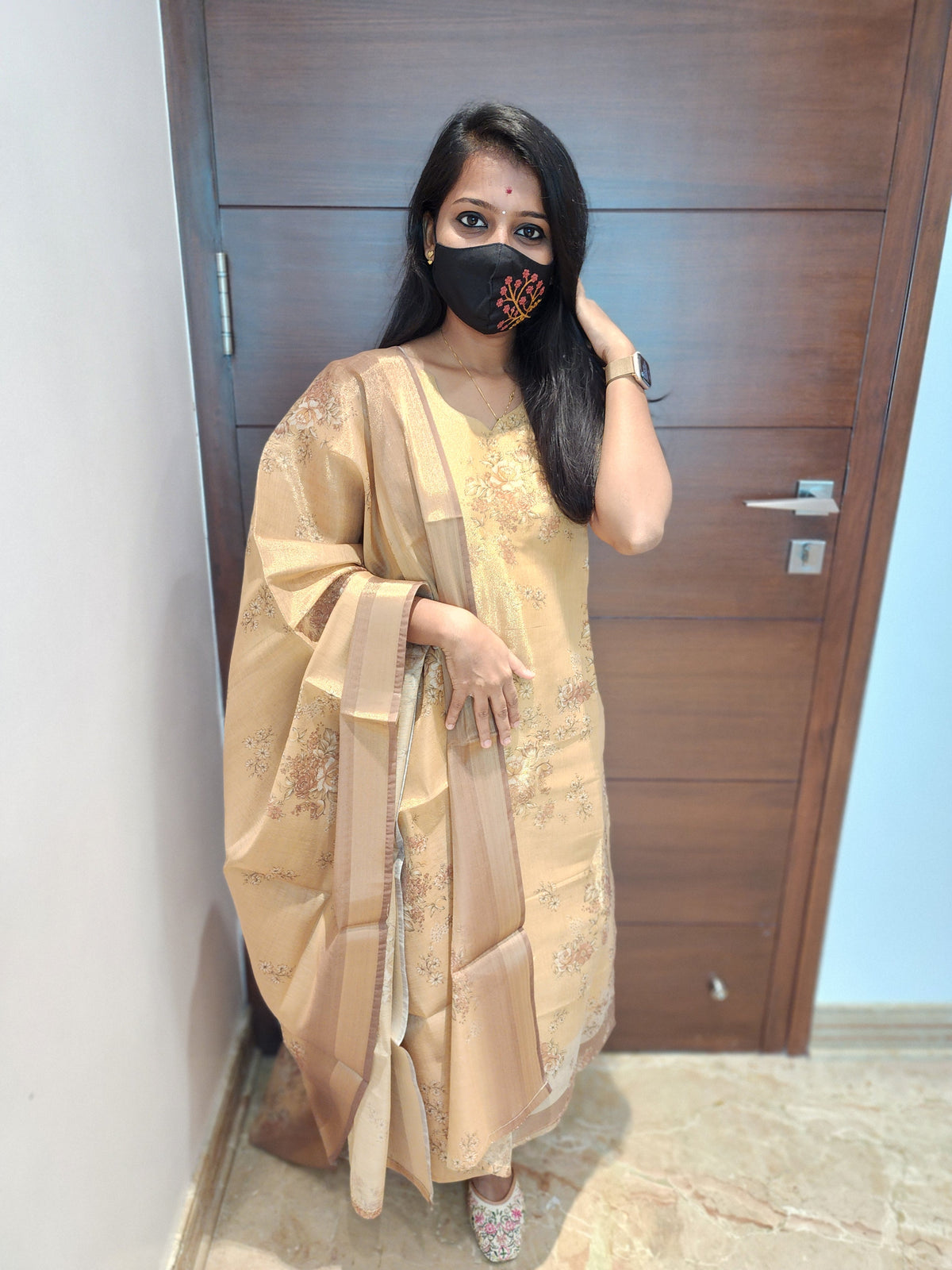 Salwar Set (kurti+Dupatta) (4758)