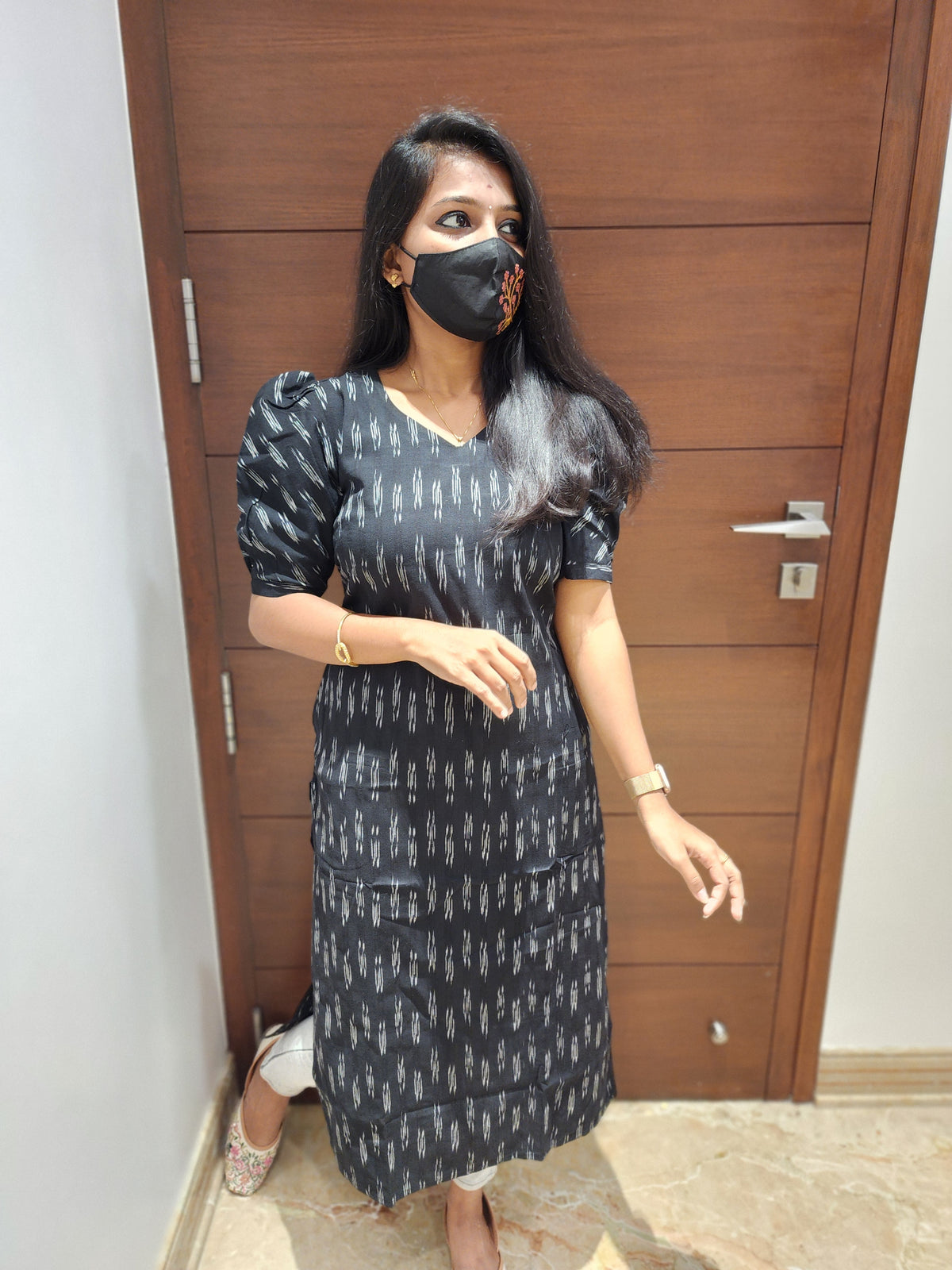 Ikkat Cotton Kurti (4825)