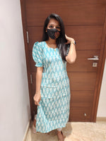 Ikkat Cotton Kurti (4827)(c)