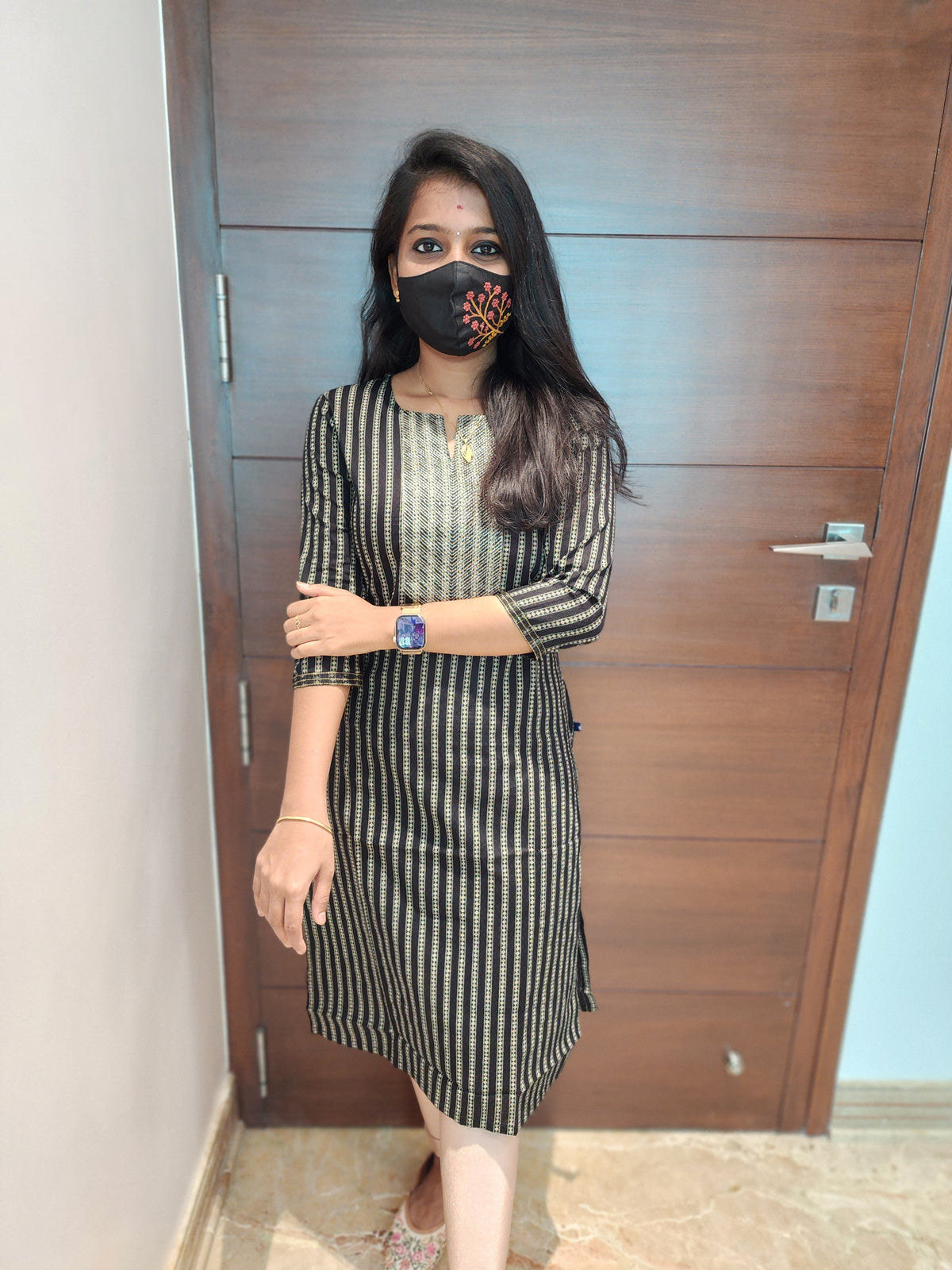 Office Wear Kurti (Embroidery)(5173)(c2)