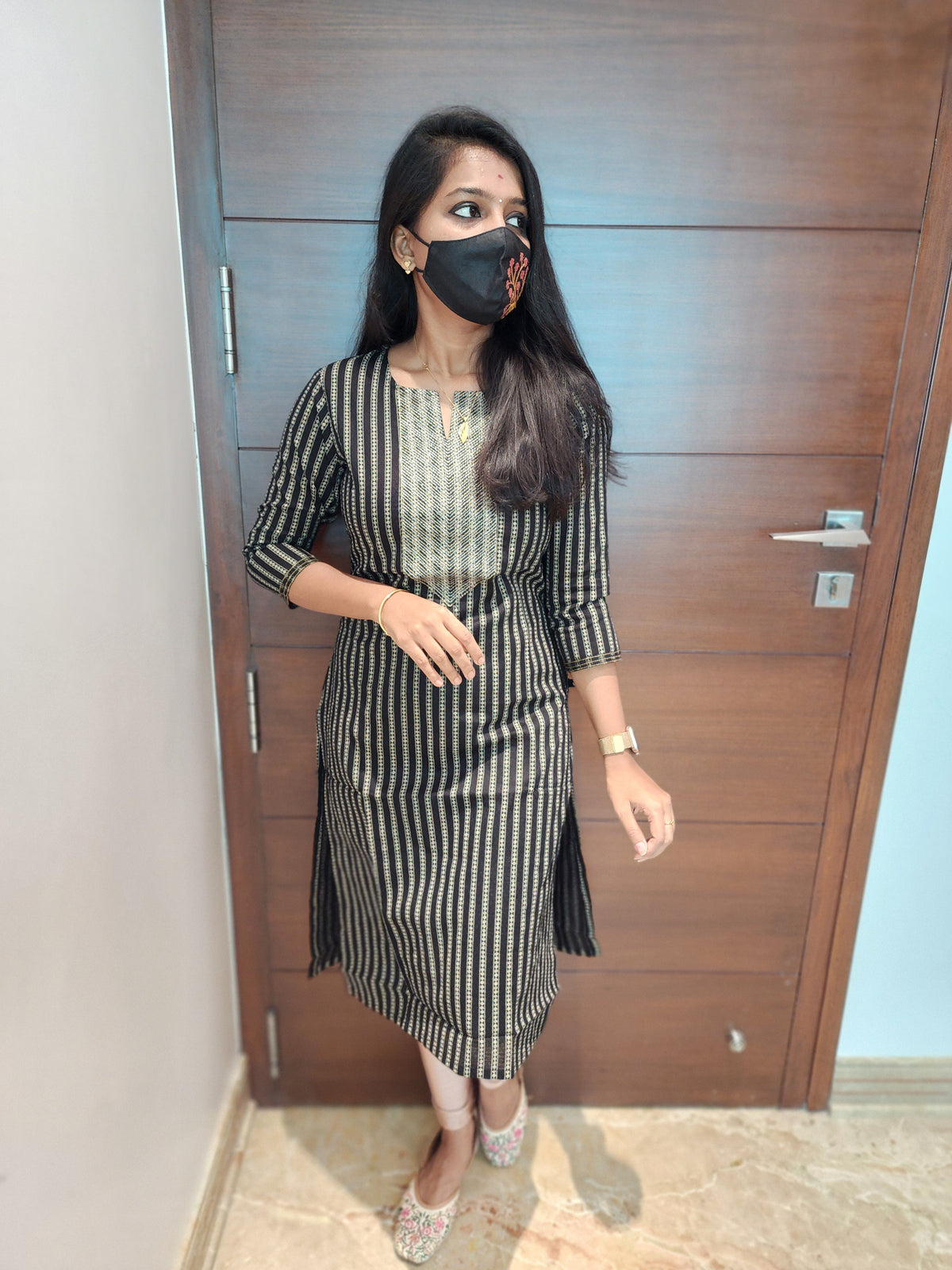 Office Wear Kurti (Embroidery)(5173)(c2)
