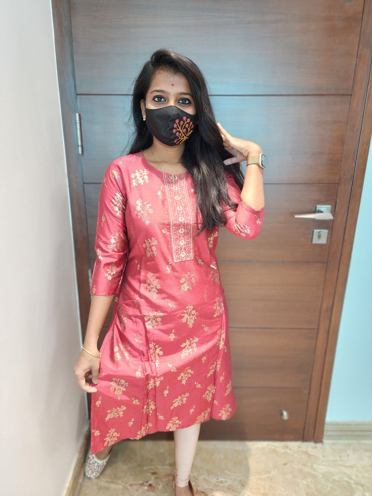 Office Wear Kurti (Embroidery)(5177)(c4)