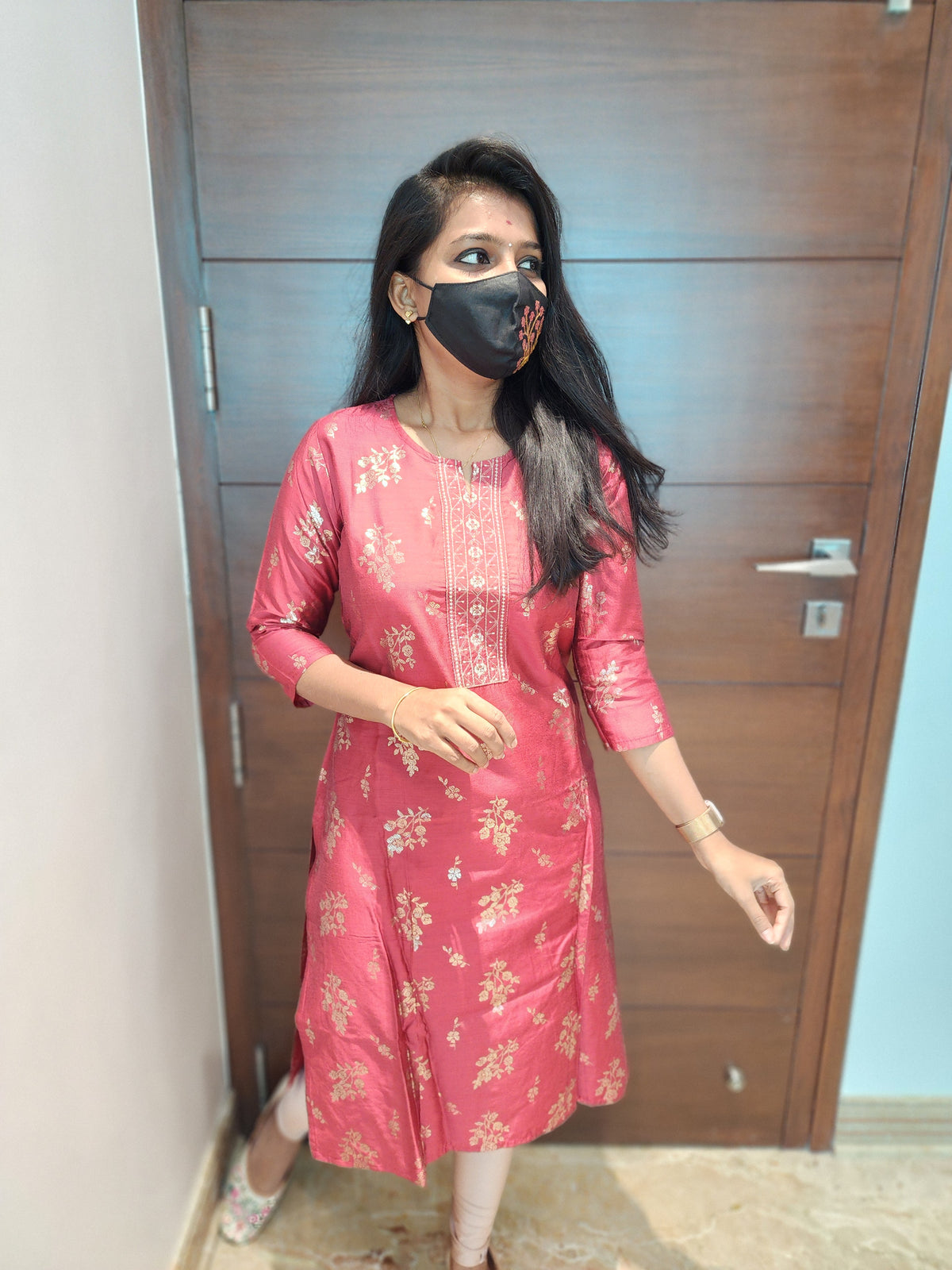 Office Wear Kurti (Embroidery)(5177)(c4)