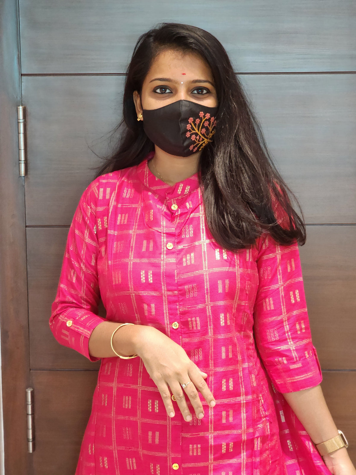 Office Wear Kurti (5995)(Rose Color)