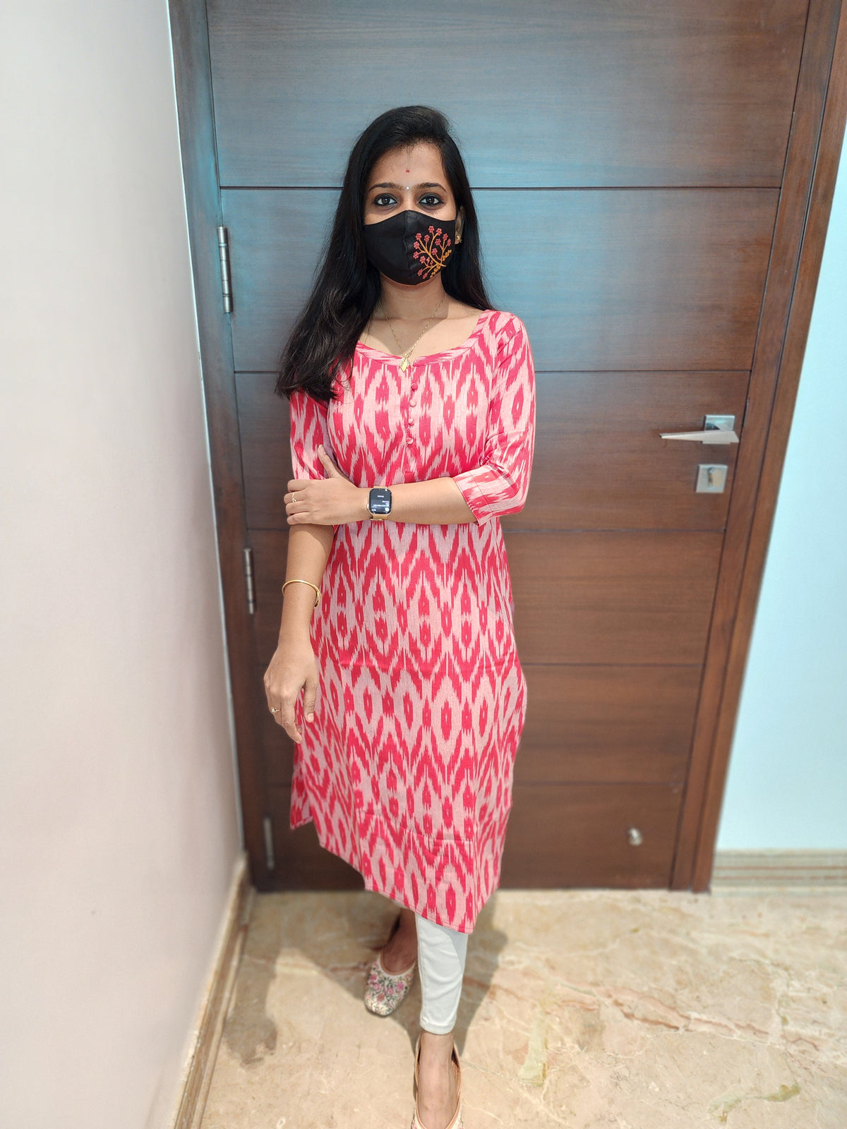Ikkat Cotton Kurti(6255)