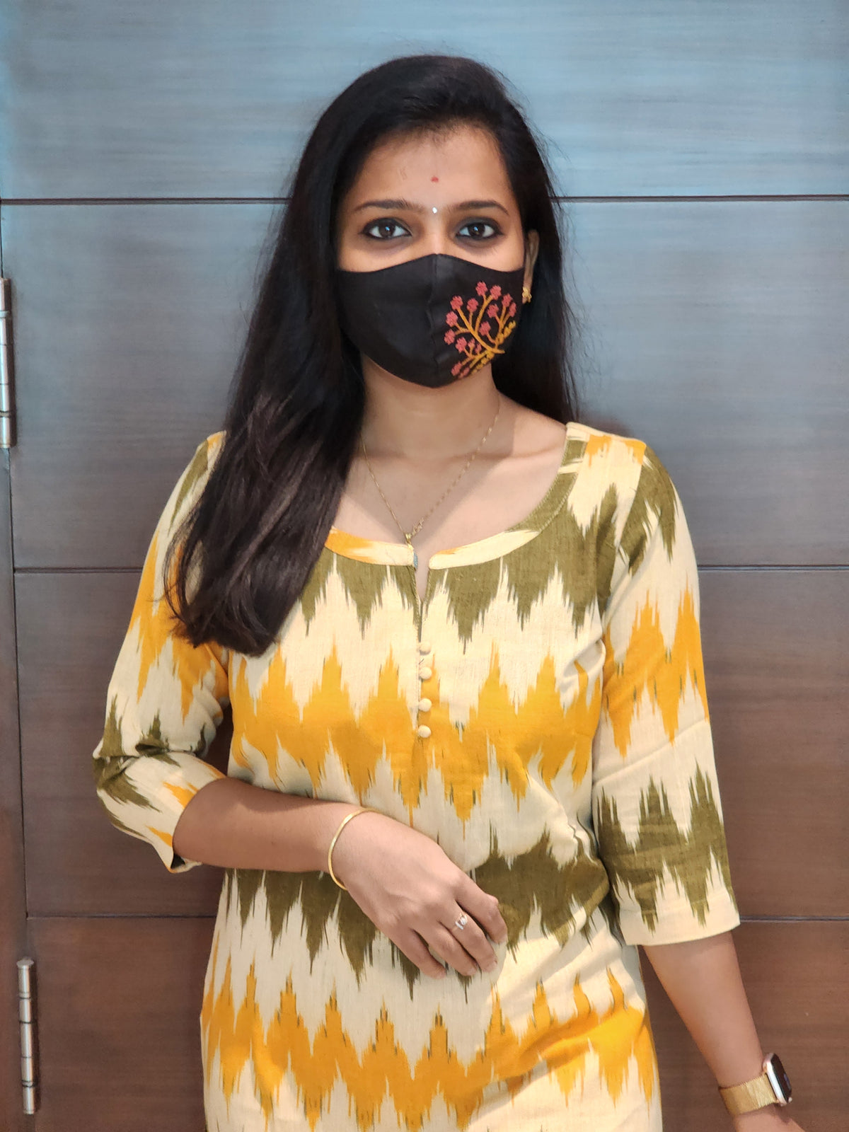 Ikkat Cotton Kurti(6256)