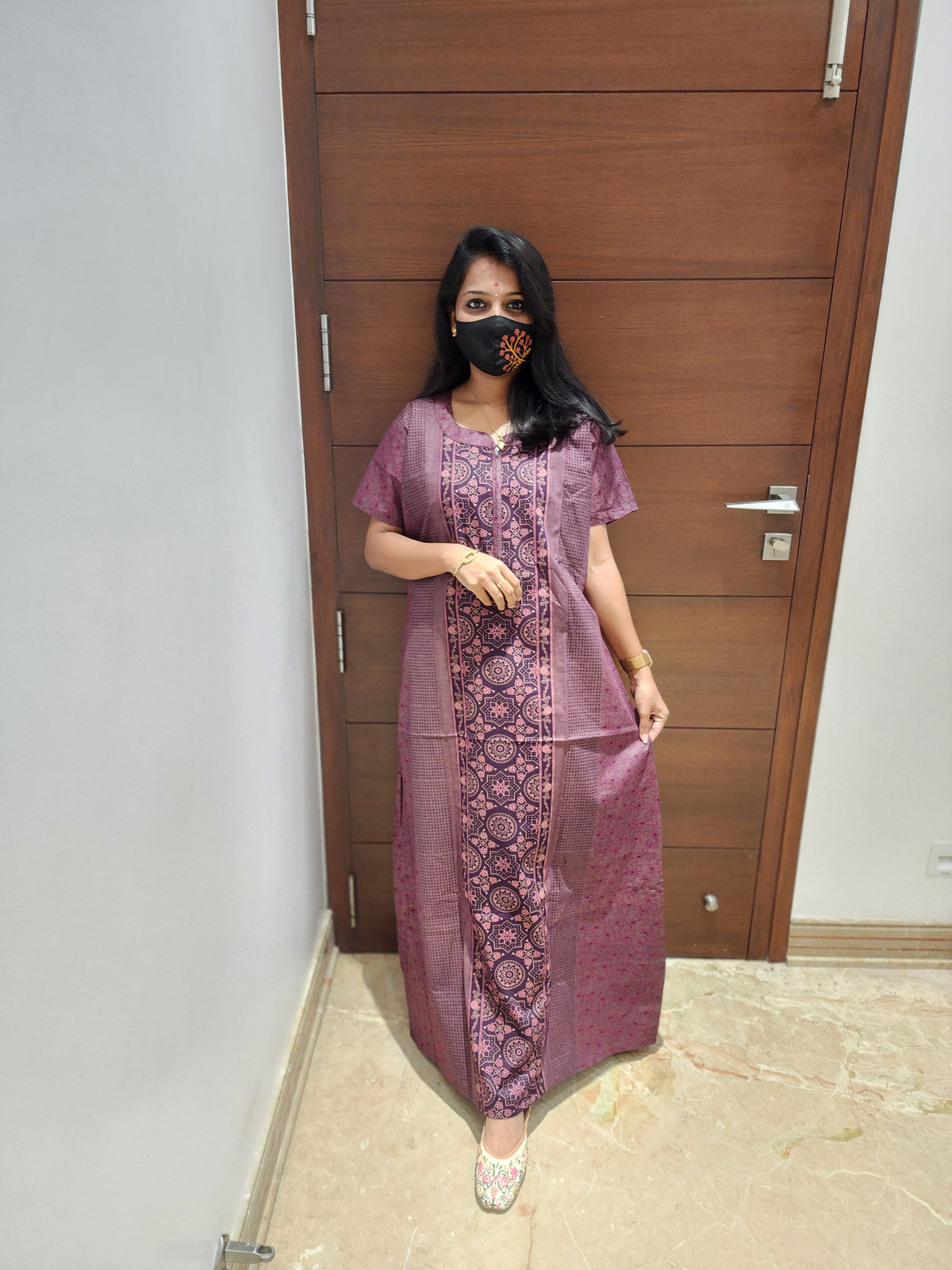 Chudi fit night +dupatta(free) (446)