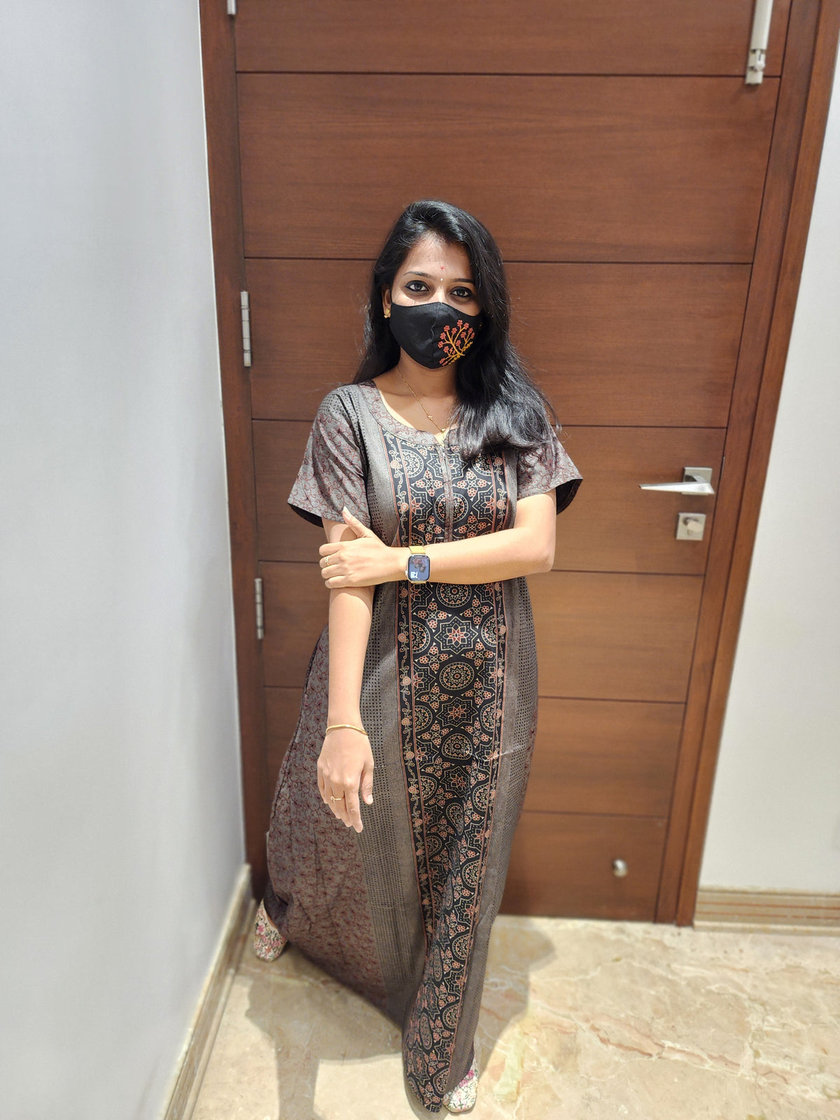 Chudi fit night +dupatta(free) (452)