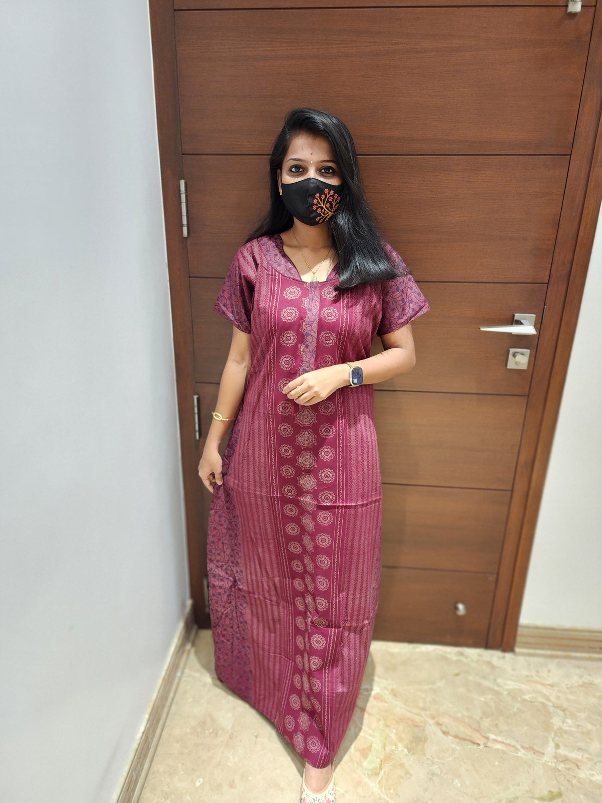Chudi fit night +dupatta(free) (455)