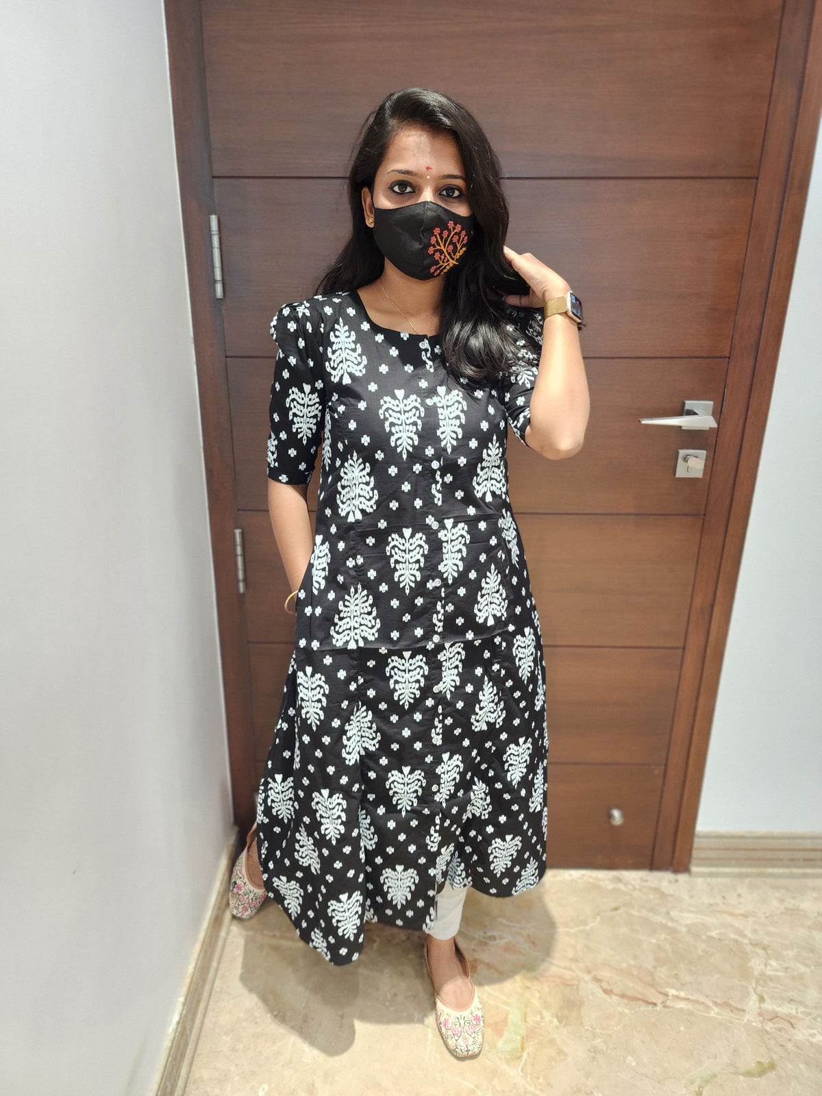 Jaipur A-Line cotton Kurti (7195)