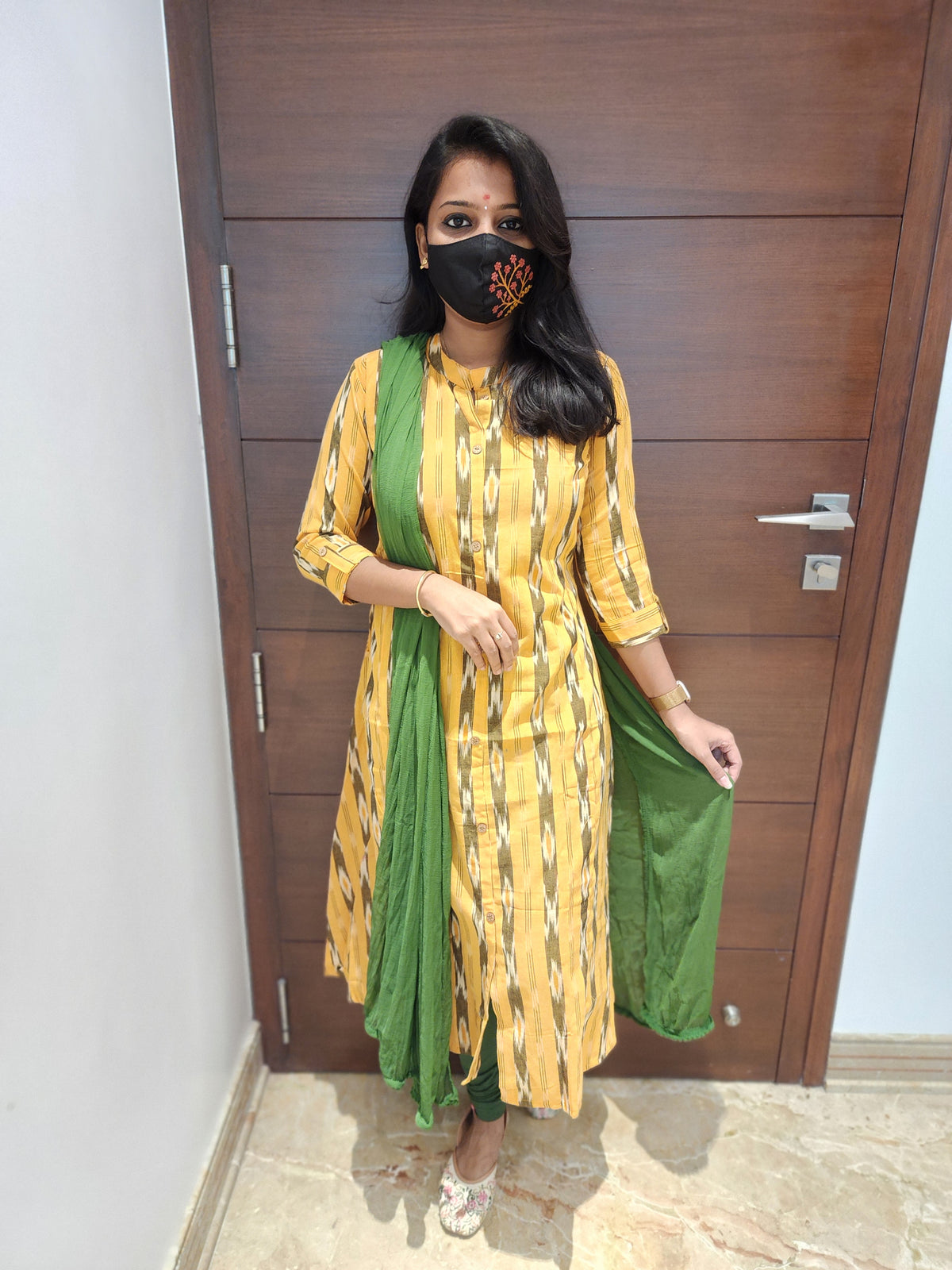 Ikkat Cotton Kurti (6828)