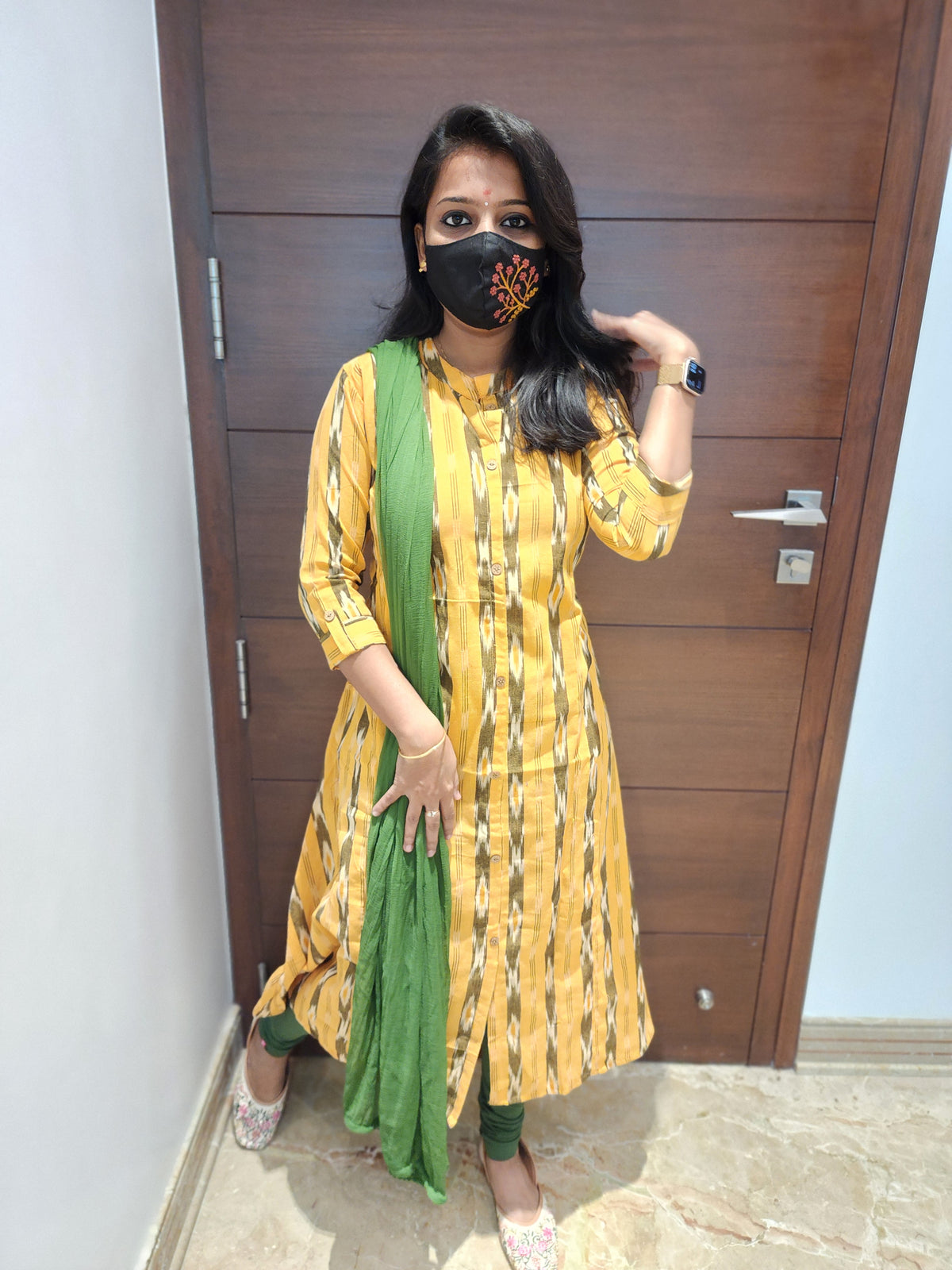 Ikkat Cotton Kurti (6828)