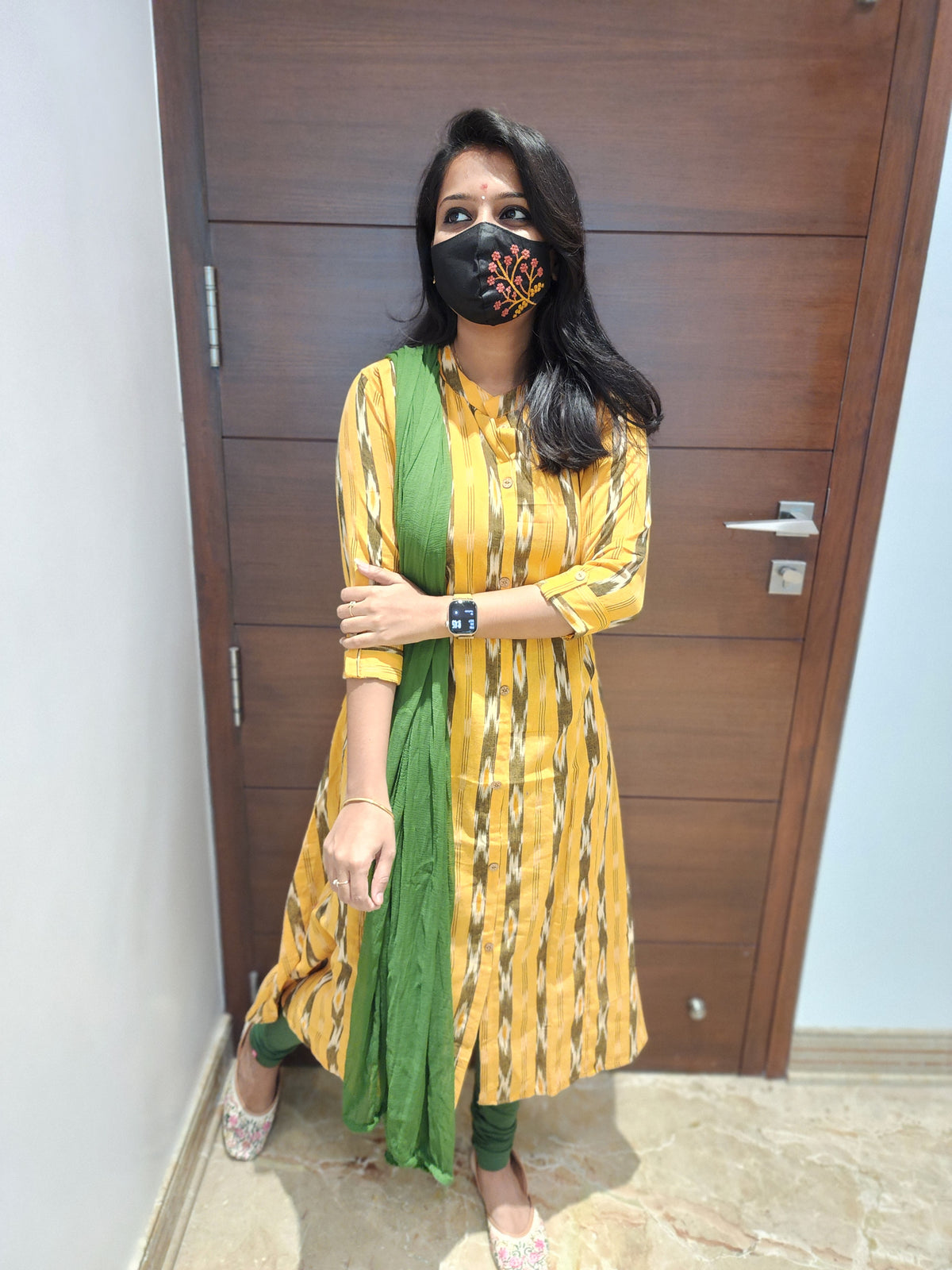 Ikkat Cotton Kurti (6828)