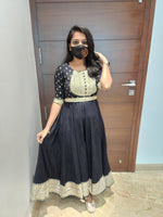 Anarkali kurti+hip belt(6726)