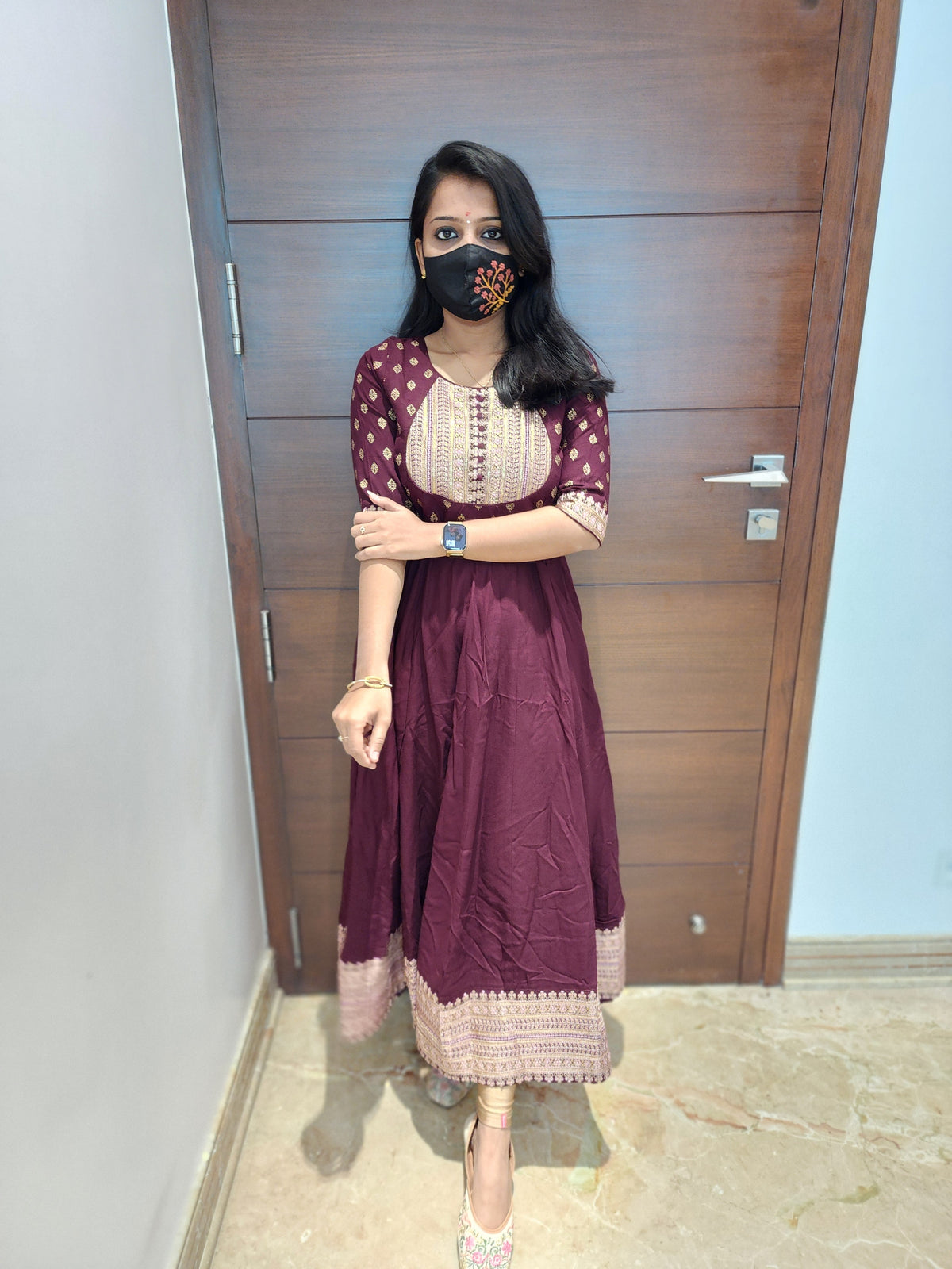 Anarkali kurti +hip belt (6728)