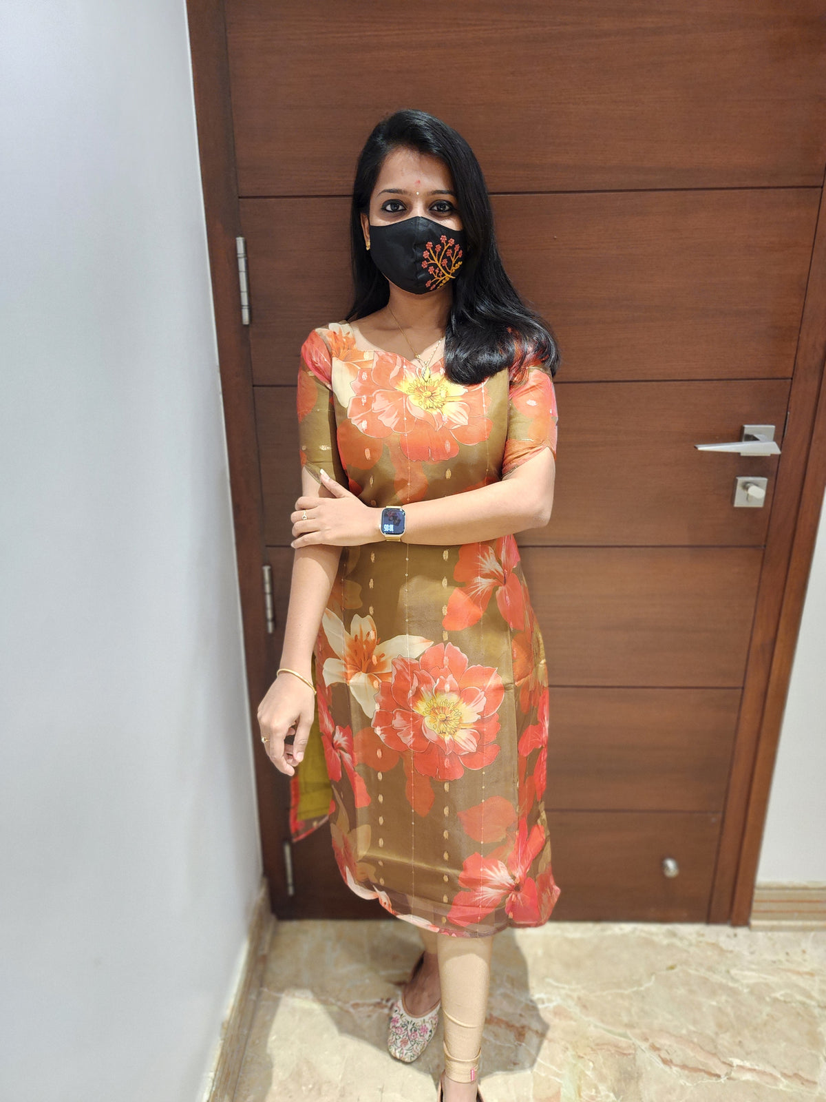 Organza kurti(6759)