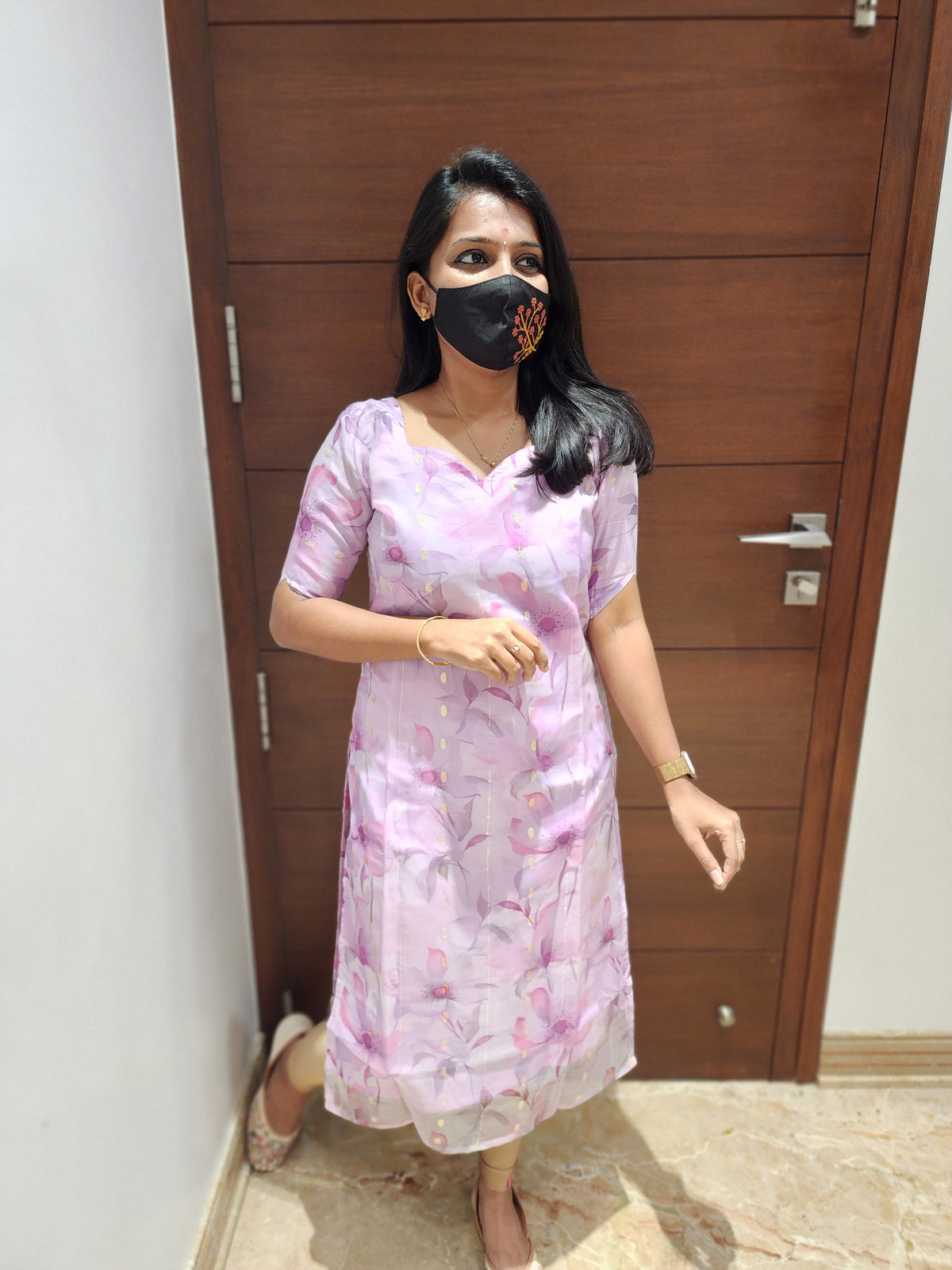 Organza kurti(6760)