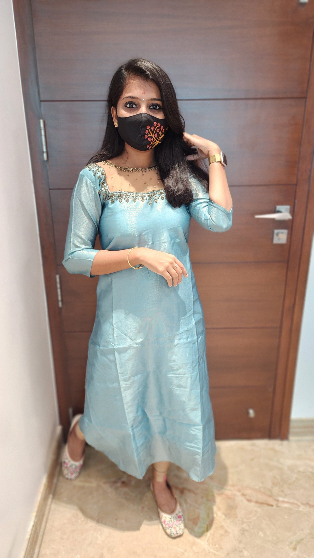 Festive sale -Jewel Neck Kurti (6857)
