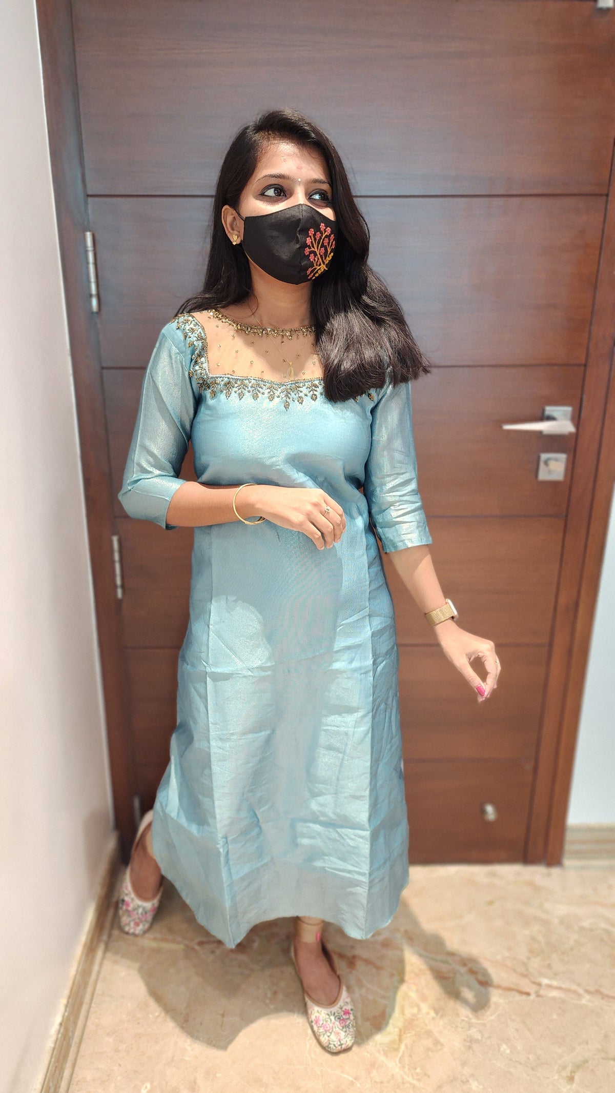 Festive sale -Jewel Neck Kurti (6857)