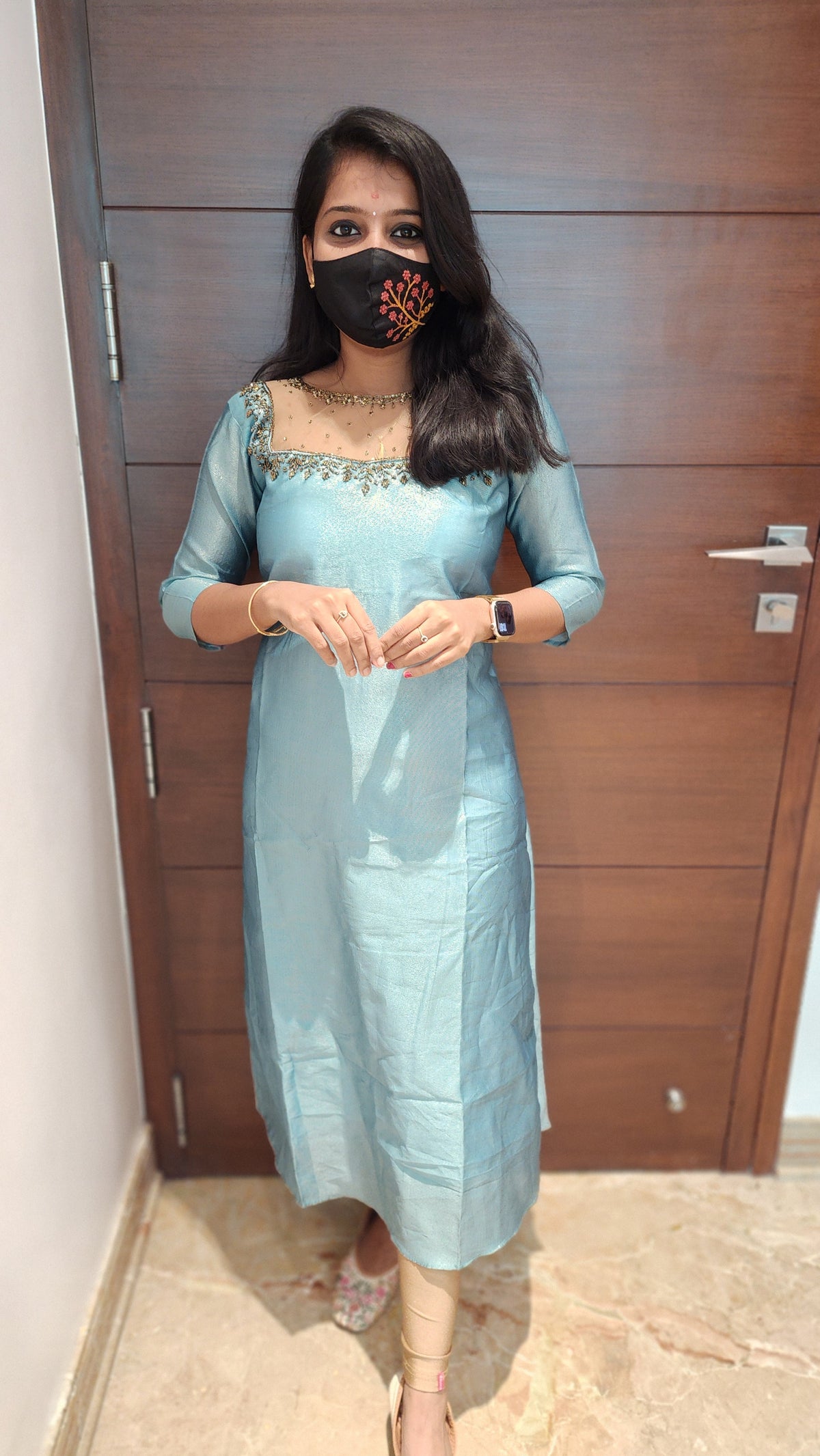 Festive sale -Jewel Neck Kurti (6857)