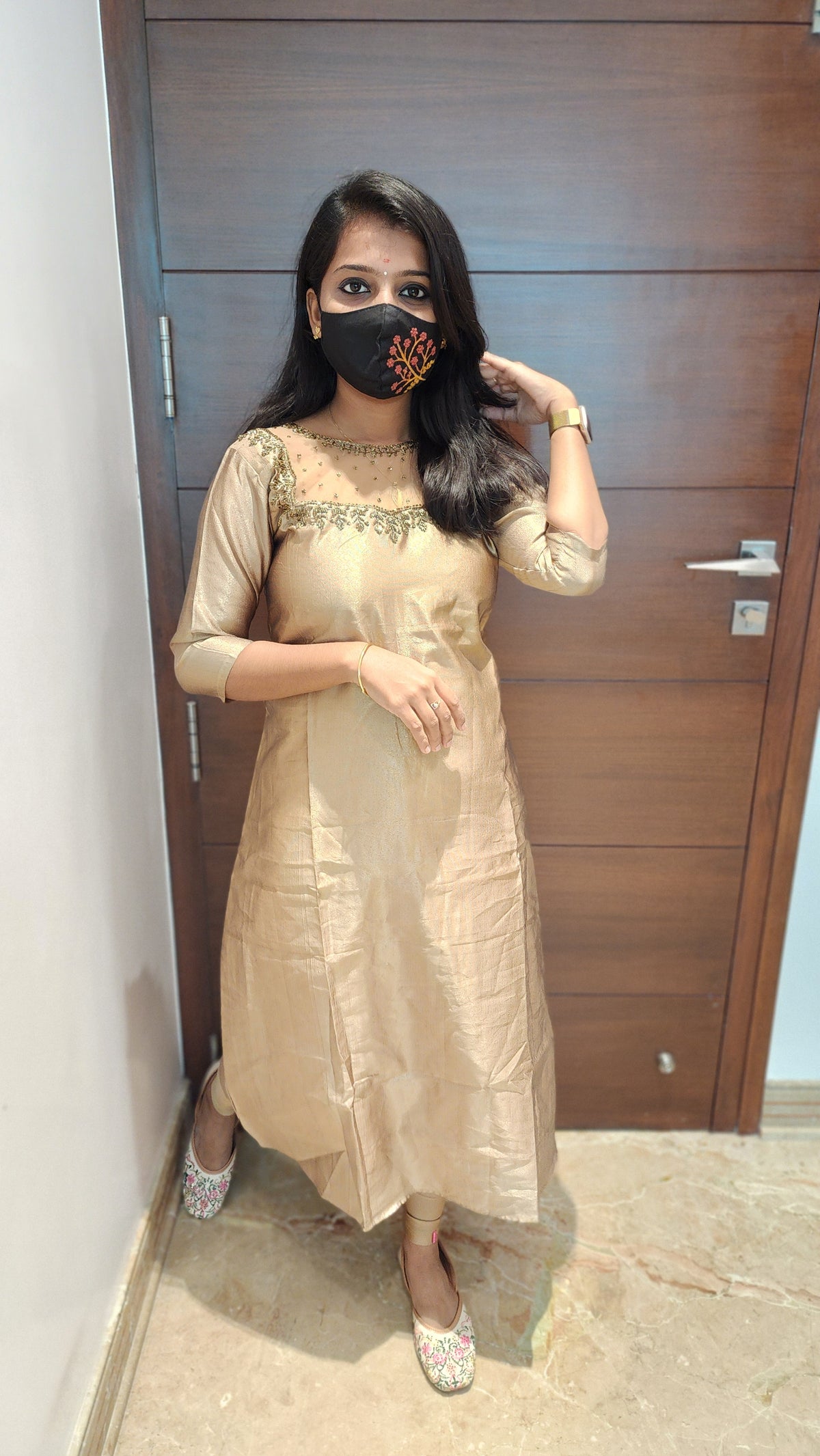 Festive sale -Jewel Neck Kurti (6855)