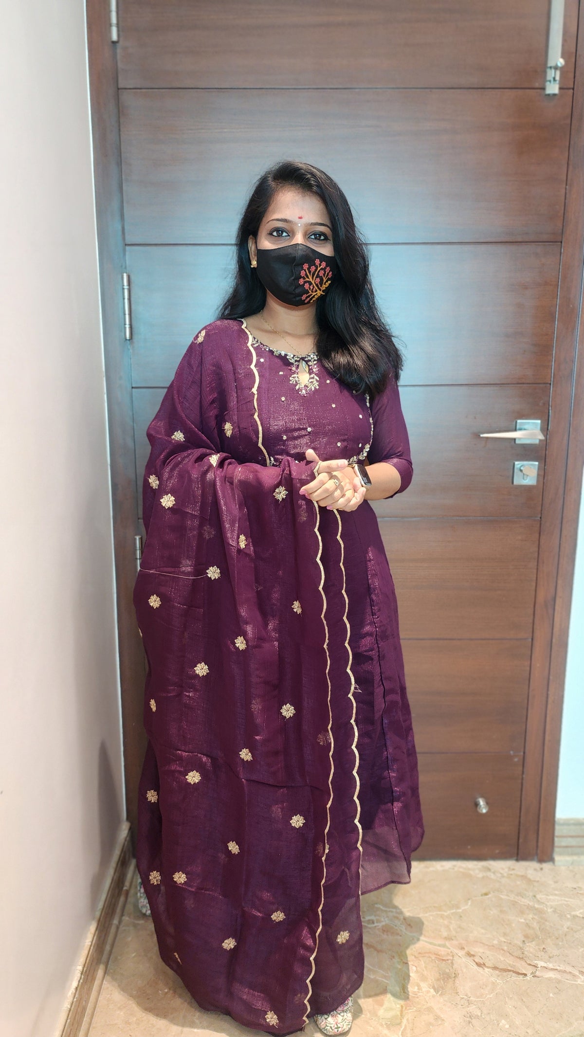 Salwar set (Kurti+ Dupatta) (7051)