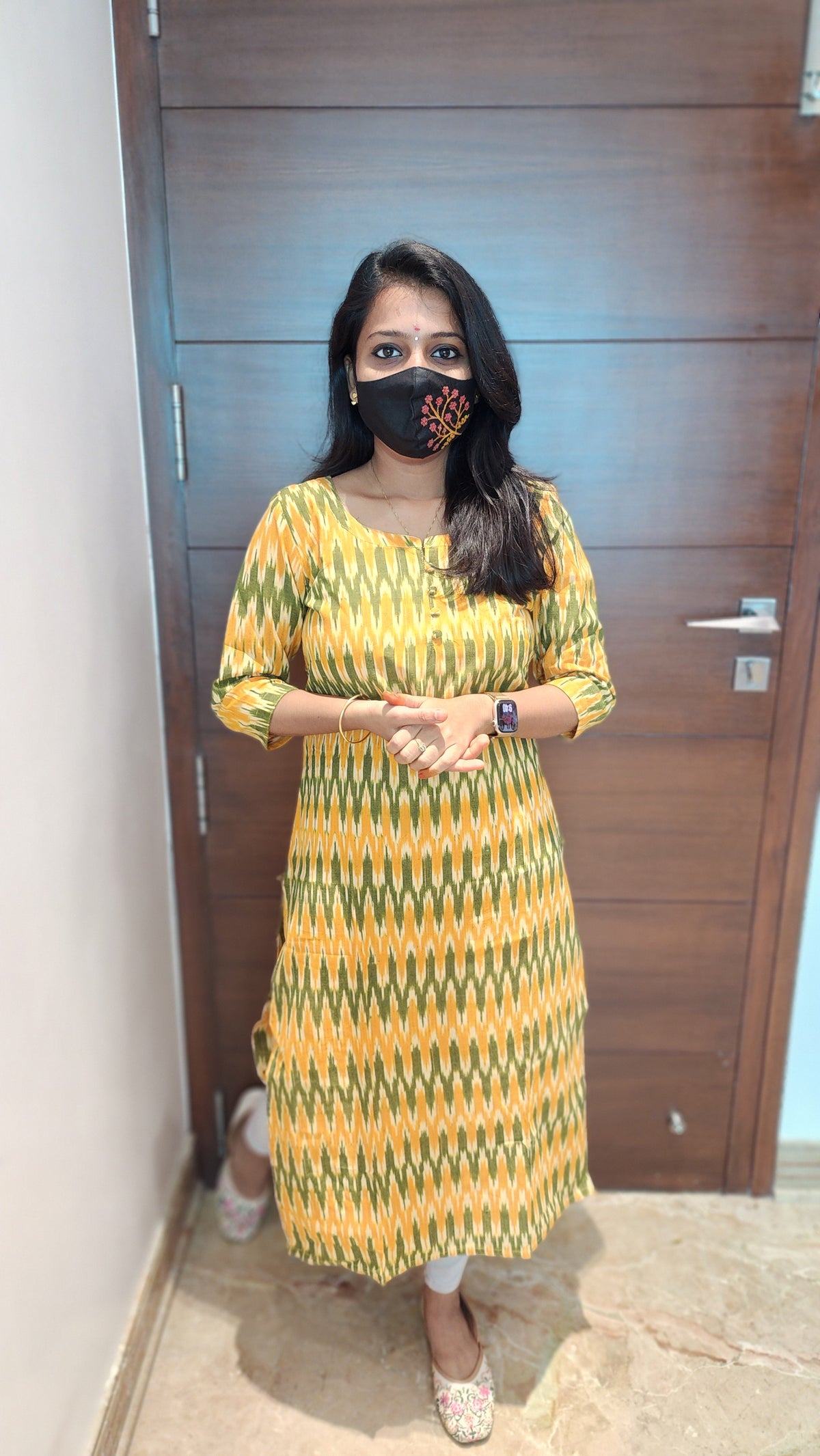 Ikkat Cotton Kurti (8067)