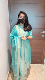 Ethnic Salwar Set (Kurti+Dupatta)(7502)7