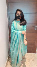 Ethnic Salwar Set (Kurti+Dupatta)(7502)7