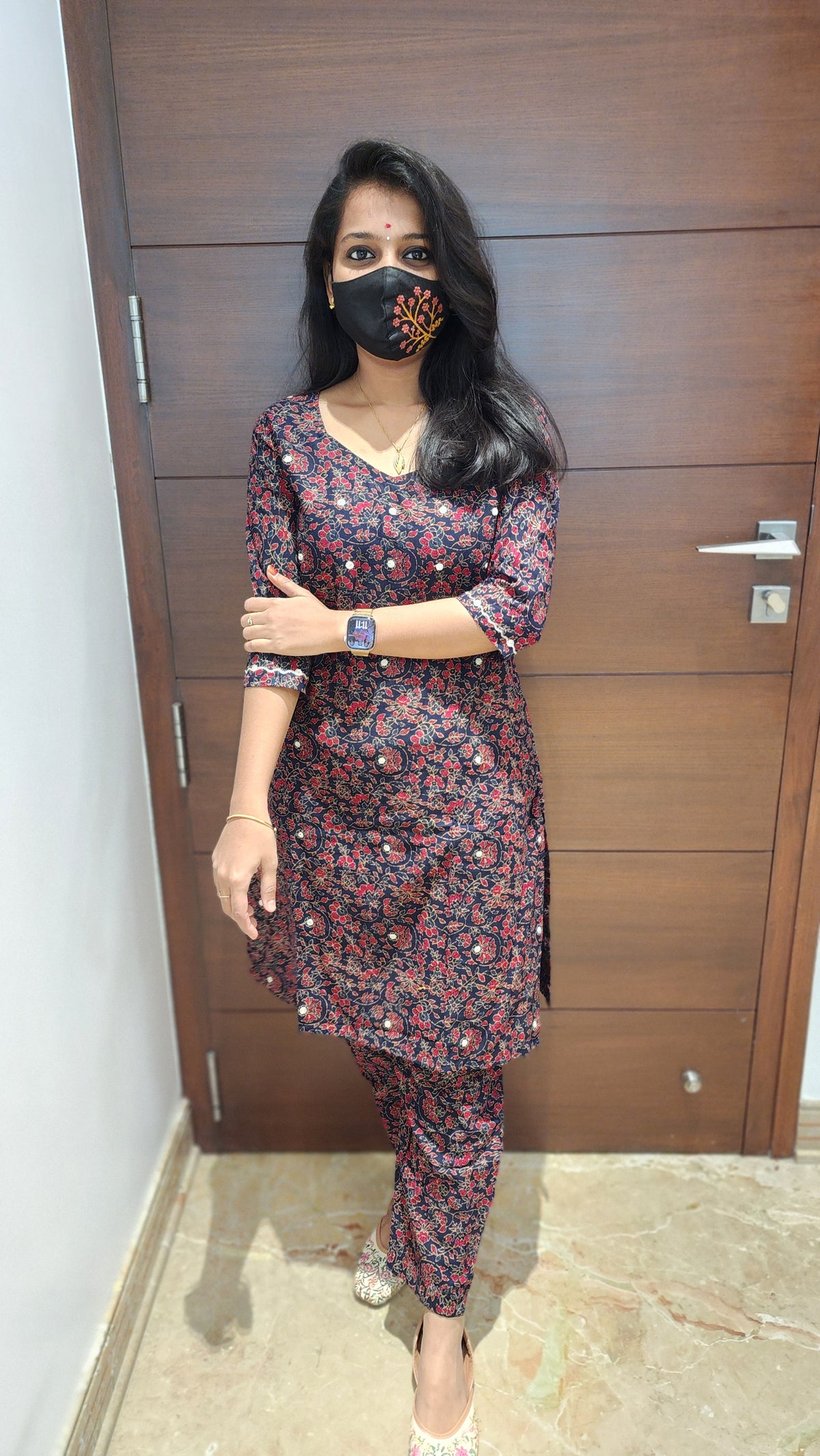 Ajrakh print-Cord set (7700)