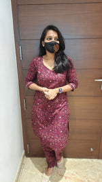 Ajrakh print-Cord set (7701)