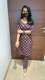 Ajrakh print-Cord set (7702)