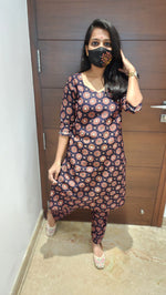 Ajrakh print-Cord set (7702)