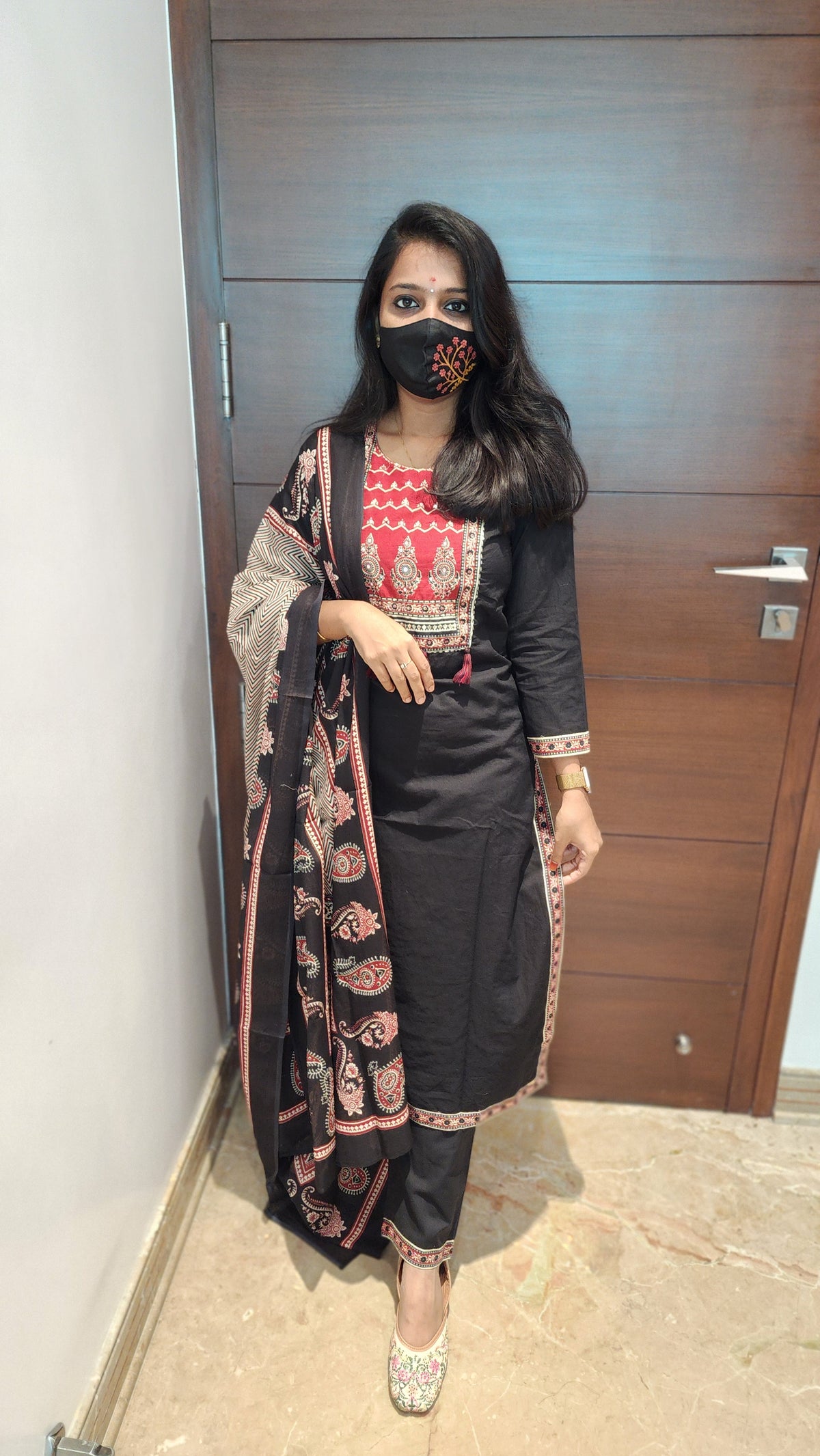 Ajrakh print-Salwar Set(7763)c2