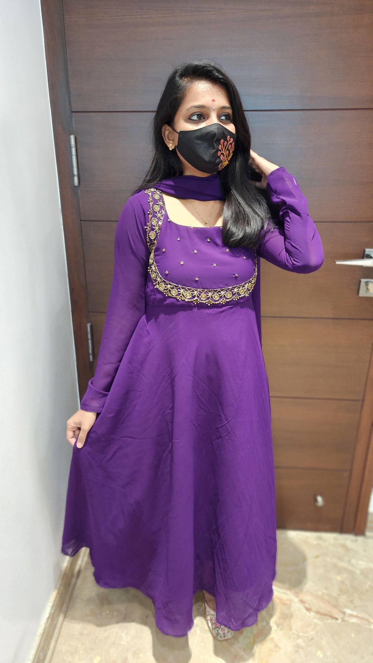 Festive Anarkali Salwar Set (7771)%