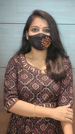 Anarkali kurti+hip belt (7802)