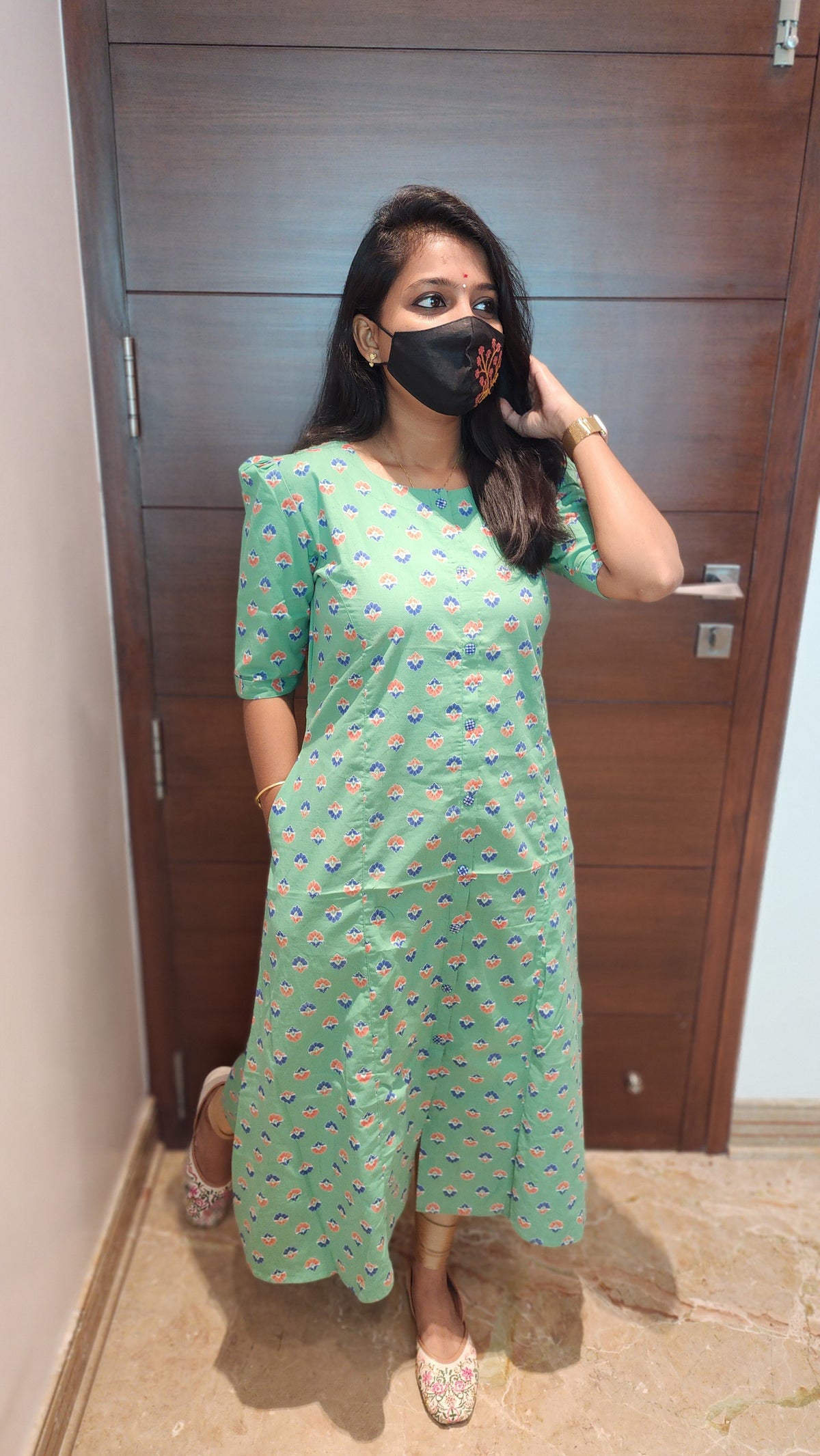 Jaipur A-Line cotton Kurti (7883)