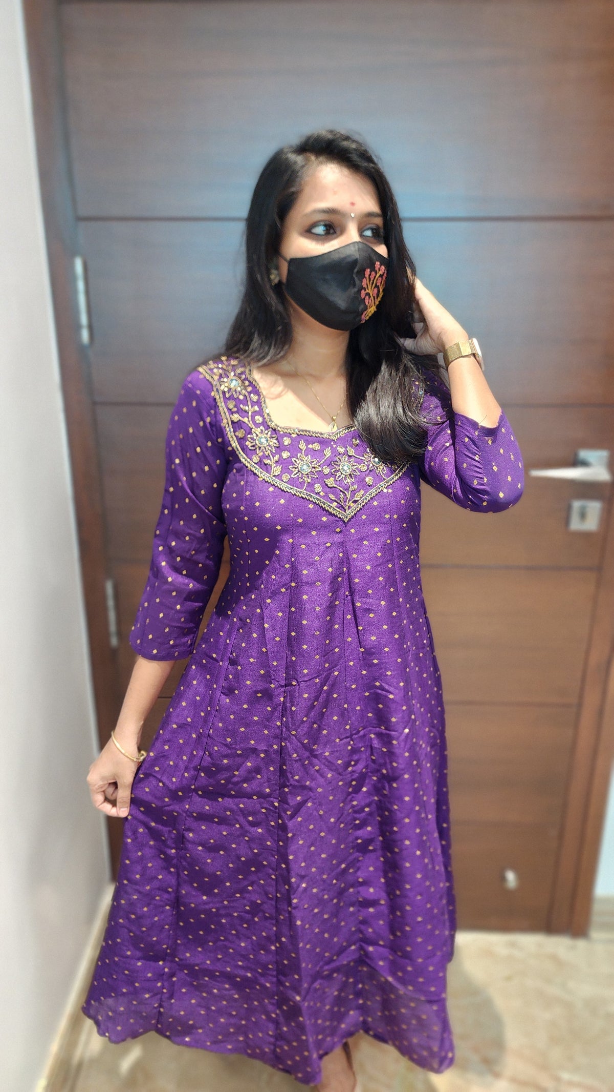 Starry Night handwork Kurti (7863)