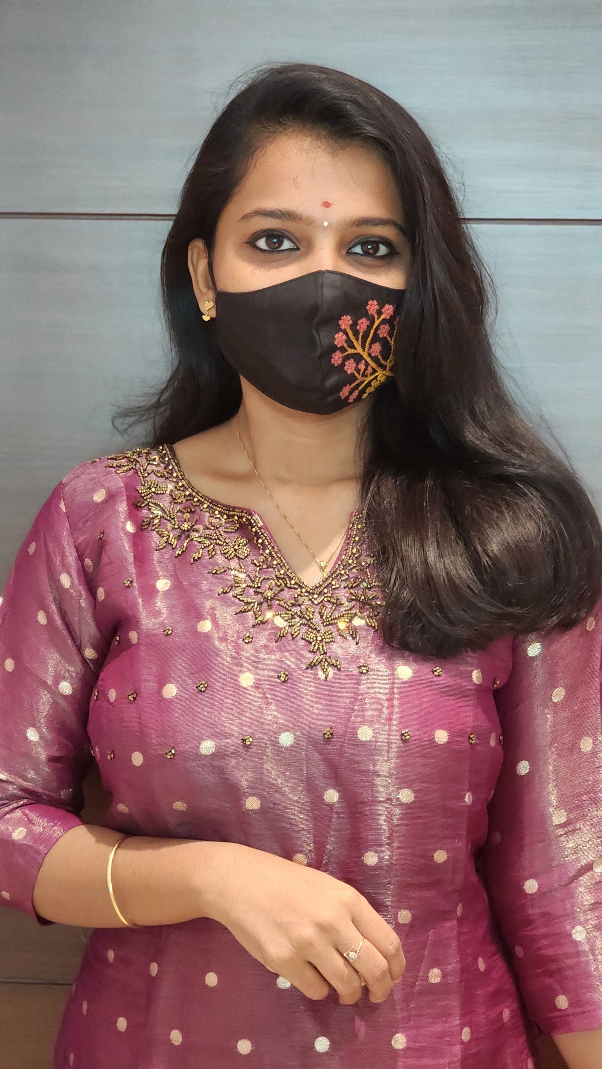 Festive Glow Polka Kurti (7879)