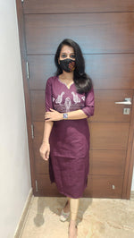 Hand embroidery kurti - Bird Theme (7913)