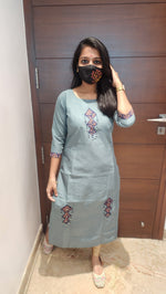 Hand embroidery kurti - Kite Theme (7908)