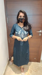 Hand embroidery kurti - Bird Theme (7915)