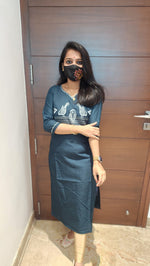 Hand embroidery kurti - Bird Theme (7915)