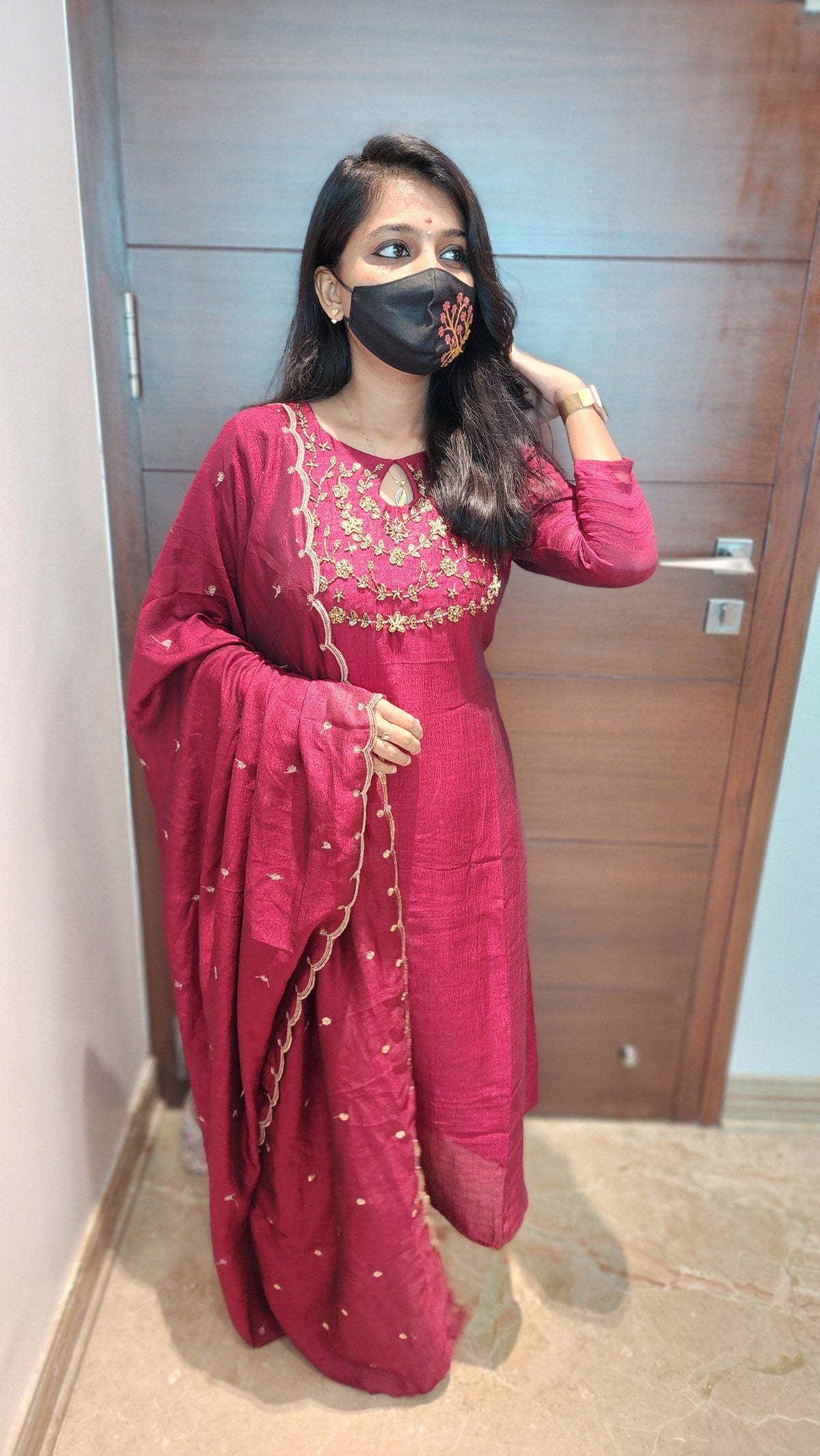 Sprinklez Coral Dream Kurti (8012)