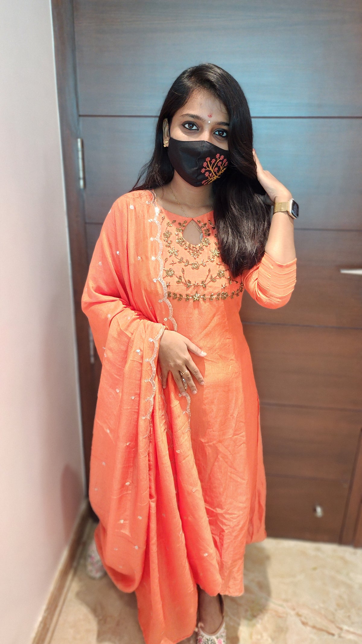 Sprinklez Coral Dream Kurti (8013)