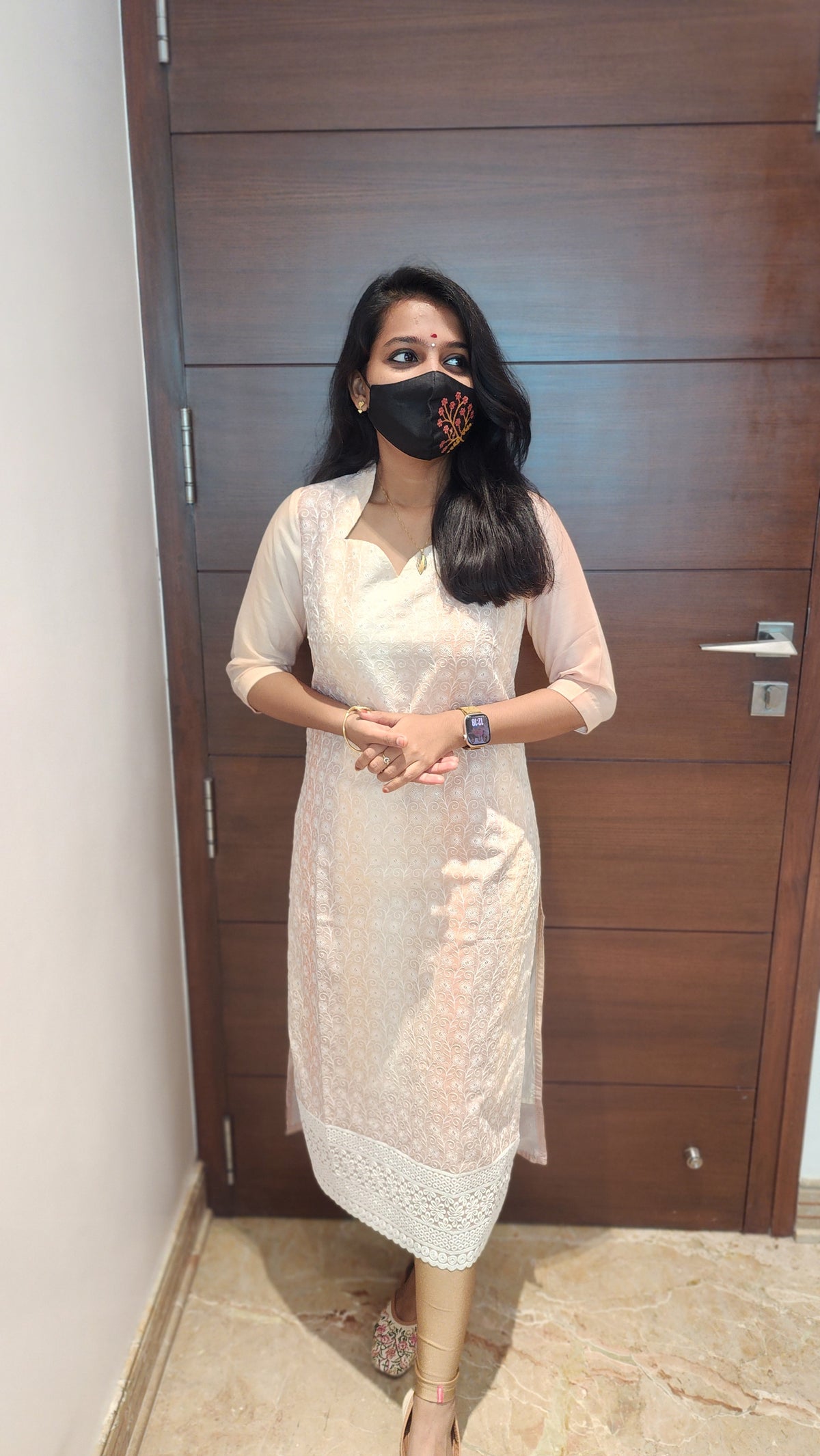 Chikankari Embroidery kurti (8094)