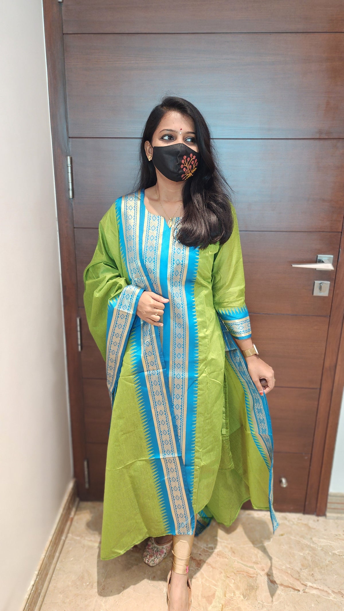 Salwar Set (kurti+Dupatta) (8392)